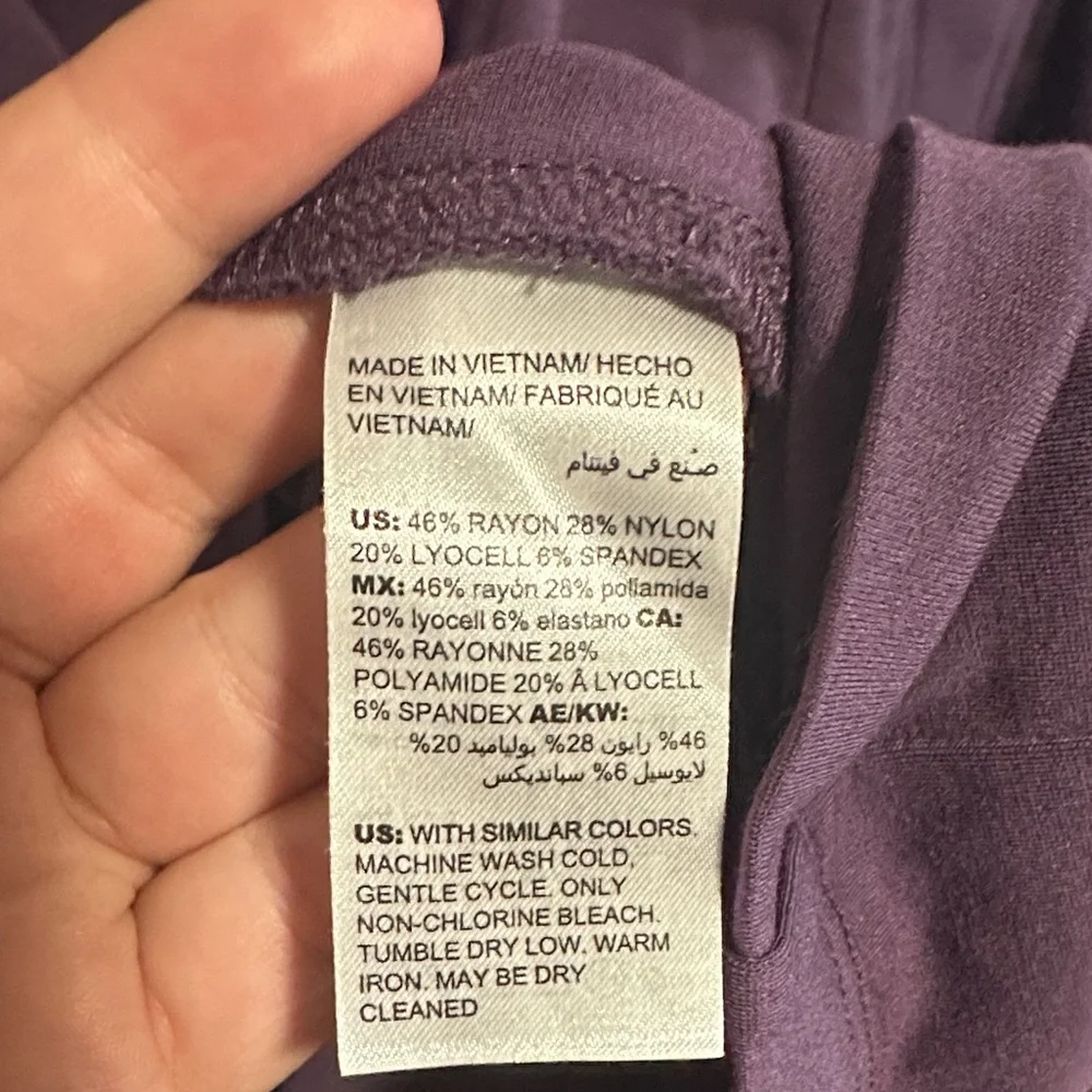 Chico's Deep Purple Long Sleeve Top - Picture 3 of 5